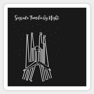 Sagrada Familia by Night in onedraw Sticker